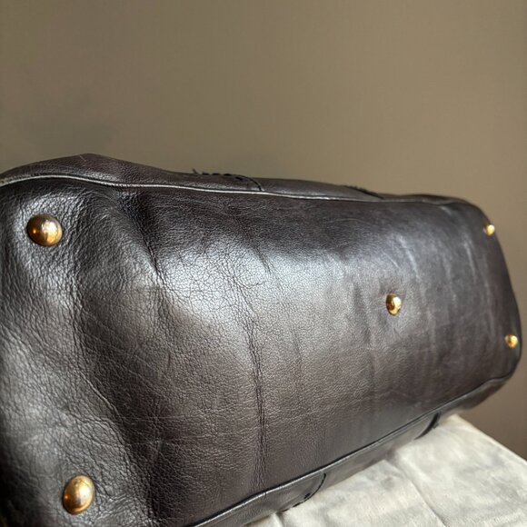 YSL/Yves Saint Laurent Oversized Muse Bag - Navy/Eggplant Leather - Pilati Era - Picture 5 of 10
